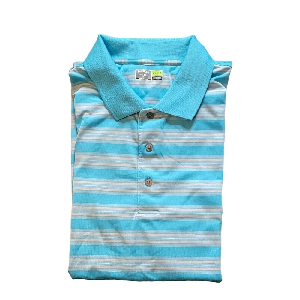 Golf Polo Links Edition Titanium Mens XL Blue Short Sleeve Shirt